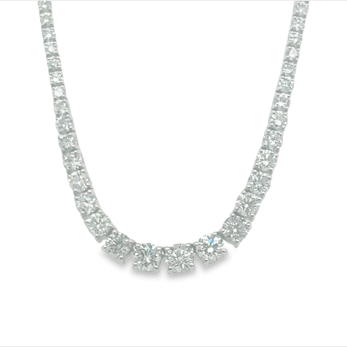 18" Four Prong Graduated Diamond Necklace