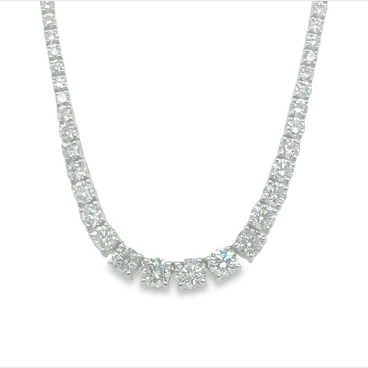 18" Four Prong Graduated Diamond Necklace
